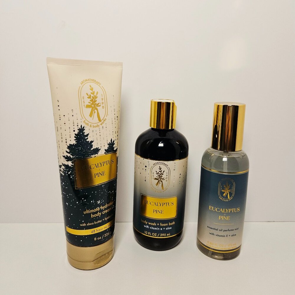Bath and Body Works Aromatherapy Eucalyptus + Pine Body Care